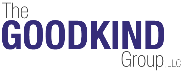 The GOODKIND Group, LLC logo with "The" in gray and "GOODKIND" in dark blue.